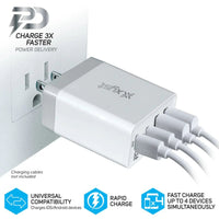 Xyst 35-Watt 4-Port USB-A and USB-C Wall Charger - Snagva