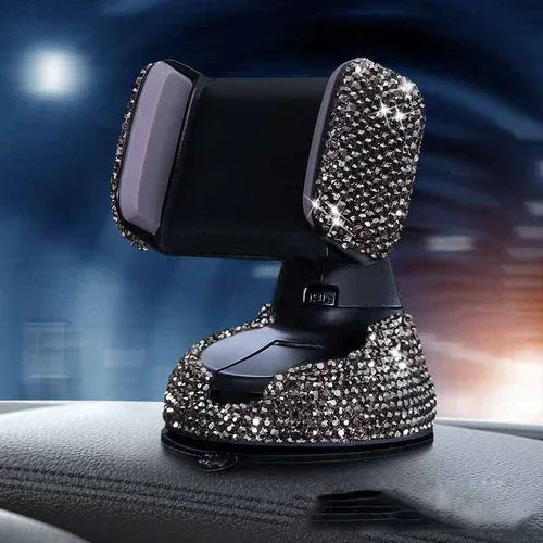 Multifunctional Air Outlet Diamond-encrusted Car Phone Holder - Snagva