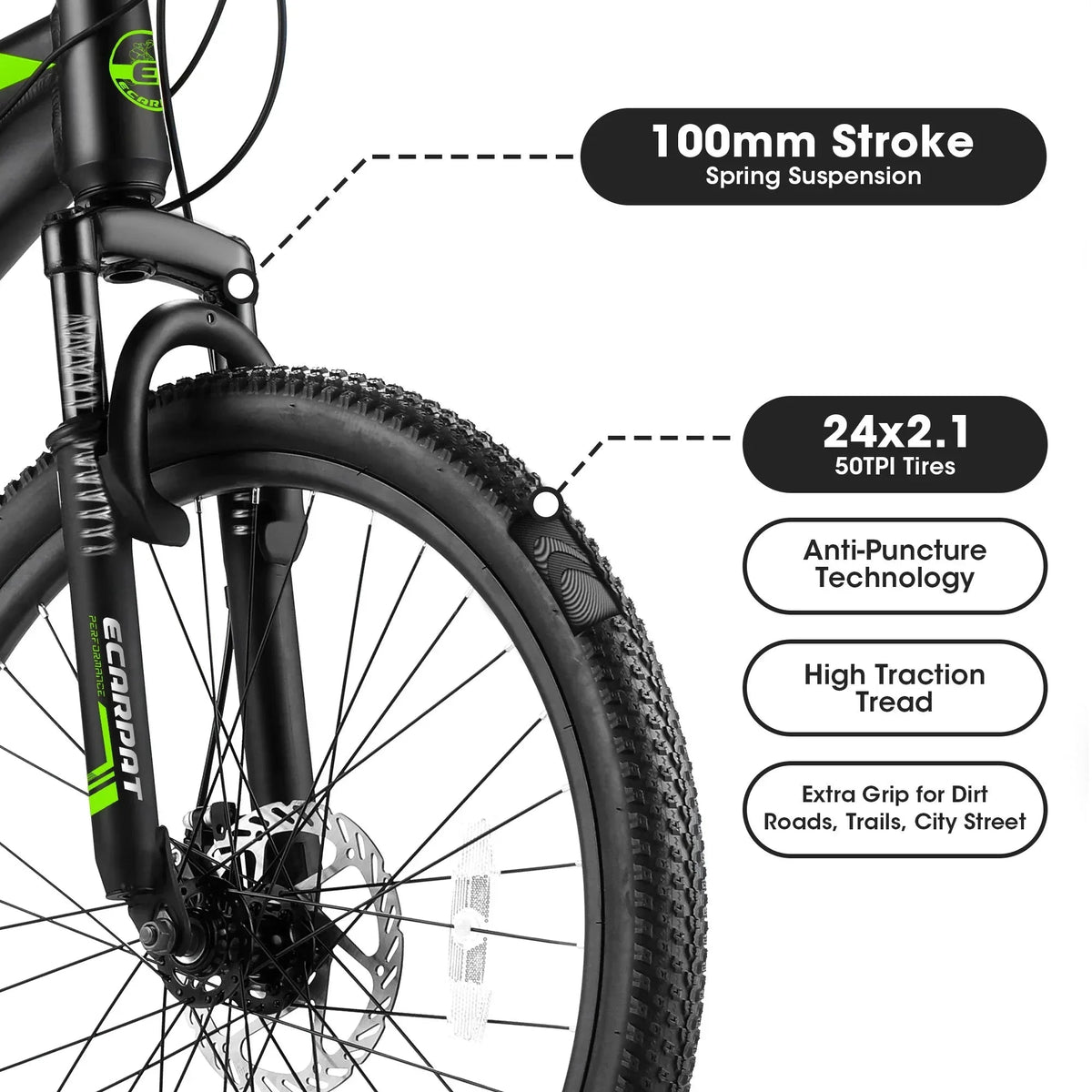 City-Cruizer – 24" Carpat™ ALUMINIUM Mountain Bike (21-Speed, - Snagva