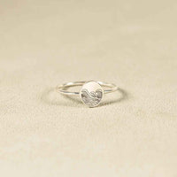 S925 Pure Silver Sea Wave Storm Ring Female Simple