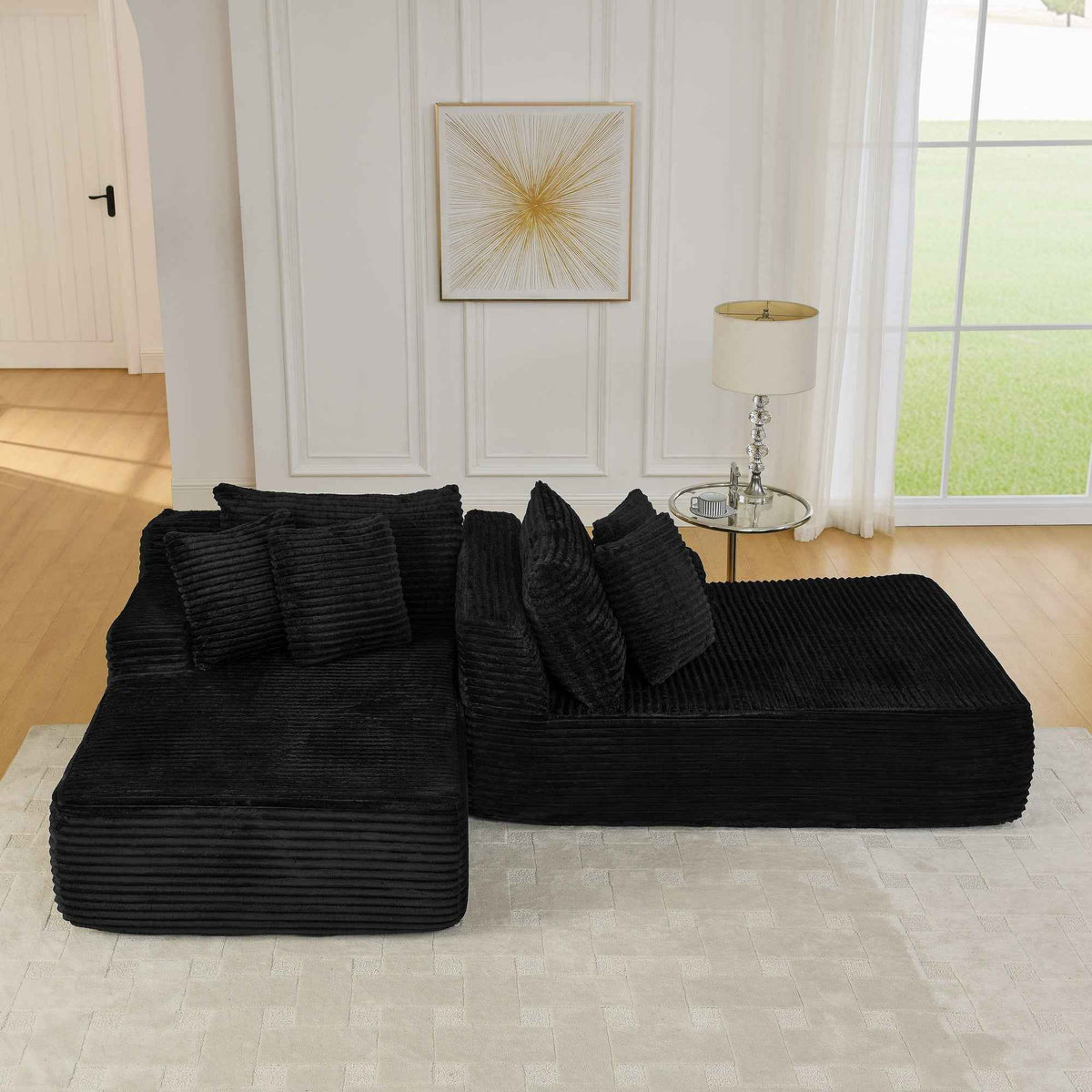 Two-seater lazy sofa lounge chair,Compressed sofa no assembly