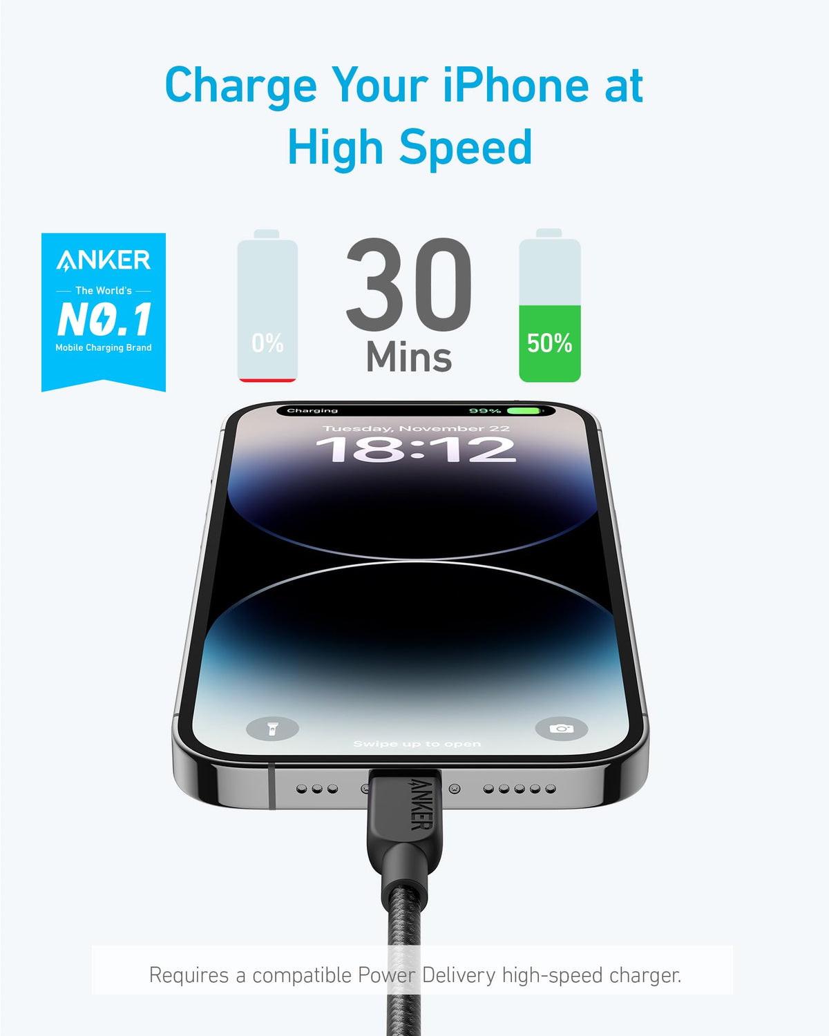 Anker 310 USB-C to Lightning Cable - product view 2