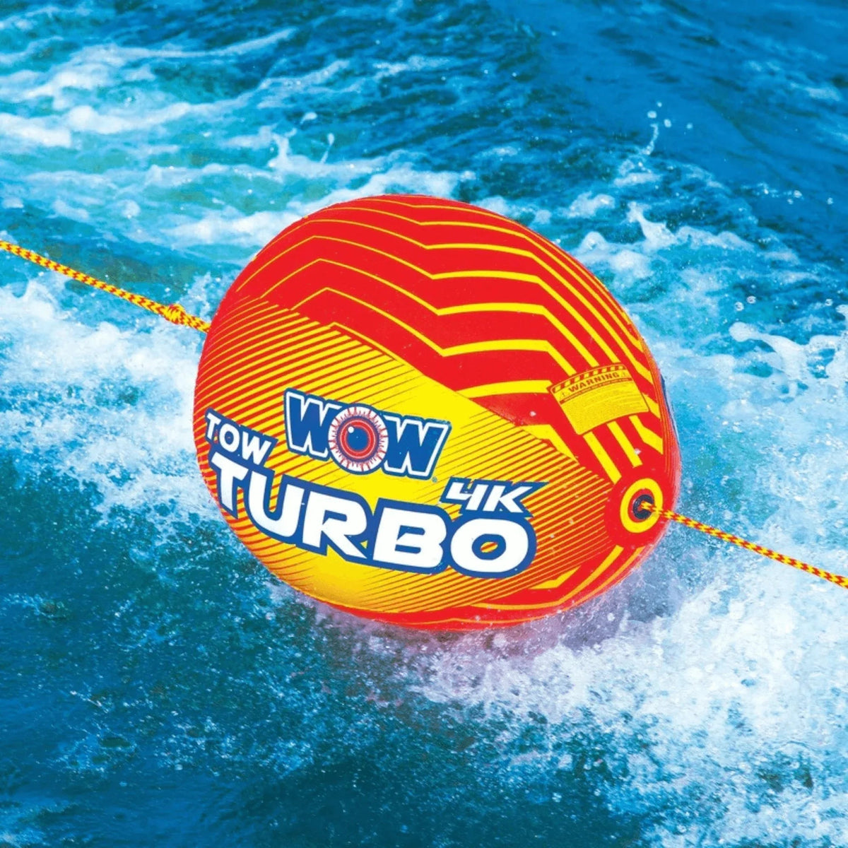 Black Lavender branded WOW Watersports Tow Turbo tow bobber used to improve towable water sport performance.