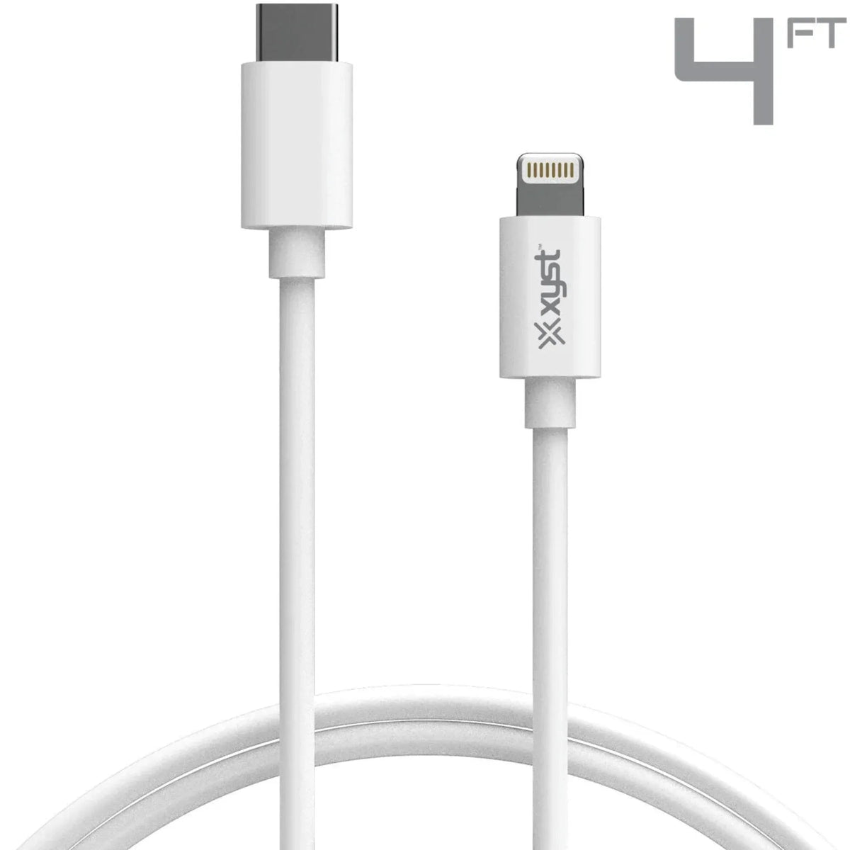 Xyst Charge and Sync USB-C to Lightning Cable 4Ft - Snagva