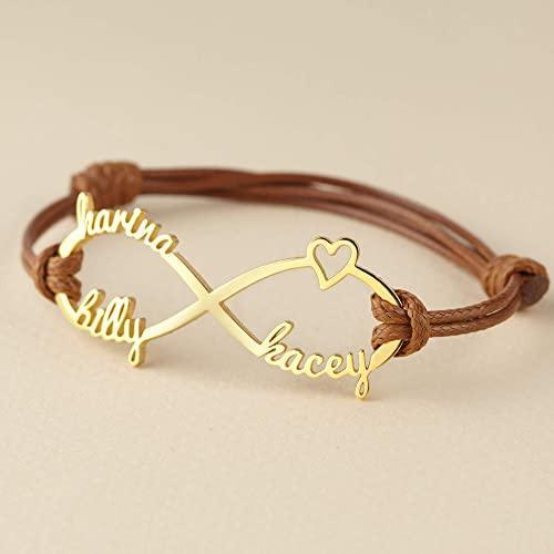 Mom Bracelet With Kids Names, Infinity Bracelet With Names,Mom Jewelry - Snagva