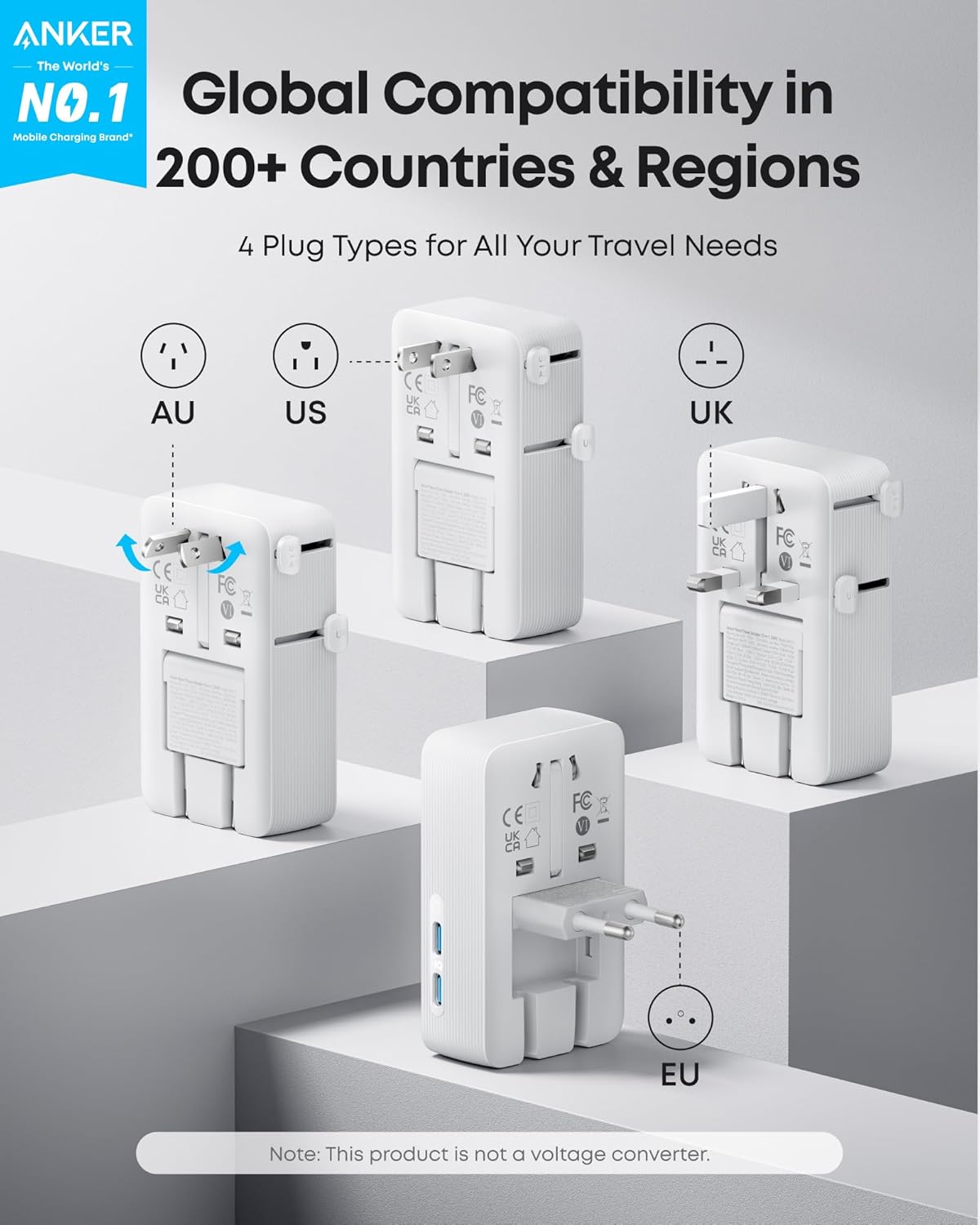 Anker Nano Travel Adapter 5-in-1 - product view 2