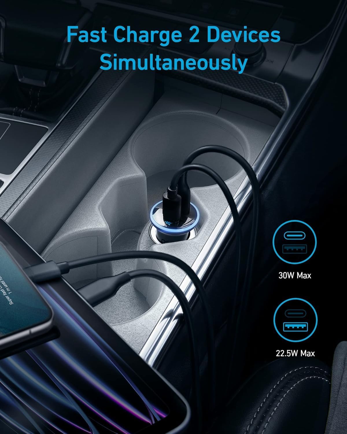 Anker 323 Car Charger 52.5W - product view 3