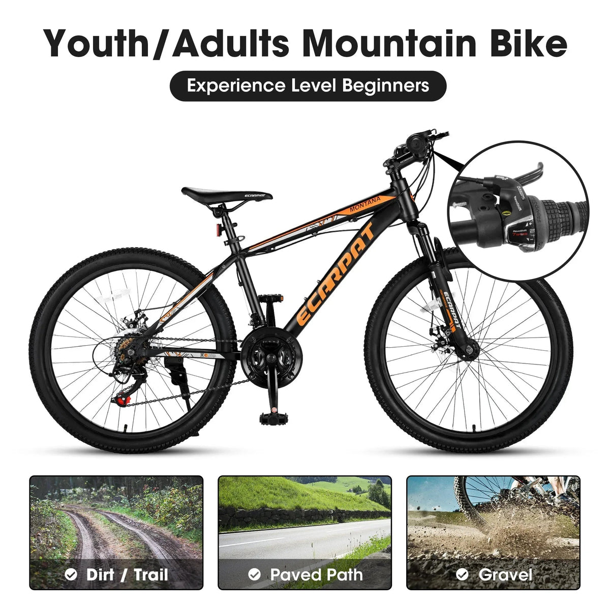 City-Cruizer – 24" Carpat™ ALUMINIUM Mountain Bike (21-Speed, - Snagva