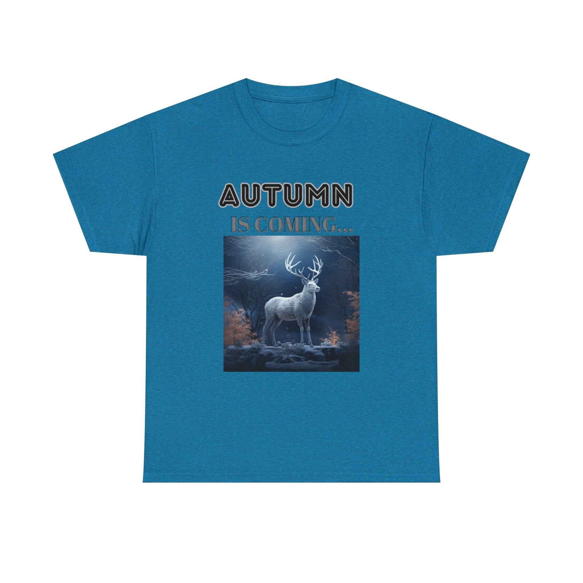 Autumn is coming: Fall Vibes T-shirts | Deer Drinking Brook Leaves Cha