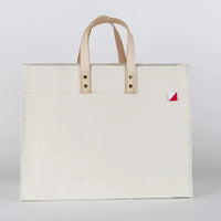 Box Tote Bag Canvas and Leather - Snagva