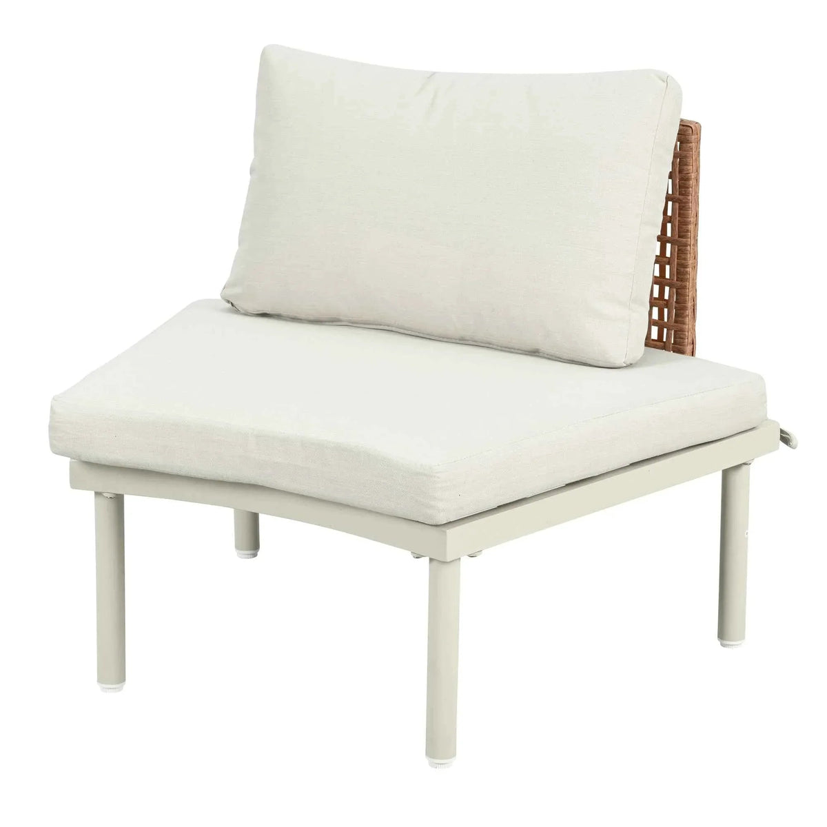 8-Piece Patio Sofa Furniture Set, Half Moon Outdoor Sectional Sofa