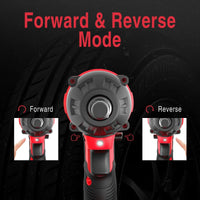 Impact wrench being used to tighten a bolt during automotive repair.