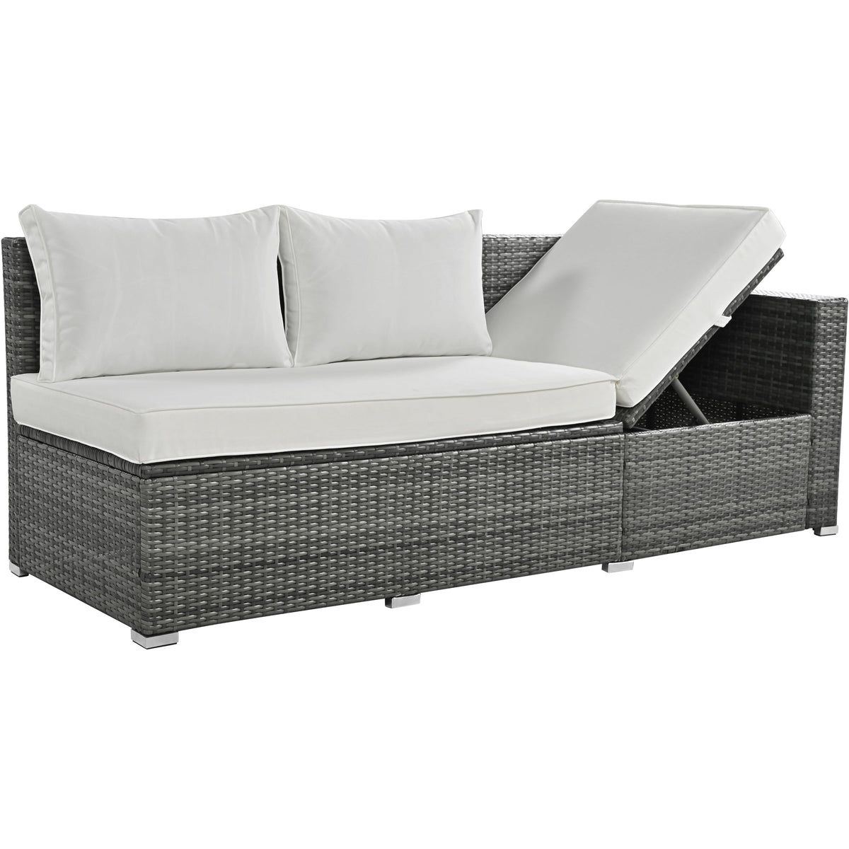 Outdoor 6-Piece All Weather PE Rattan Sofa Set, Garden Patio Wicker