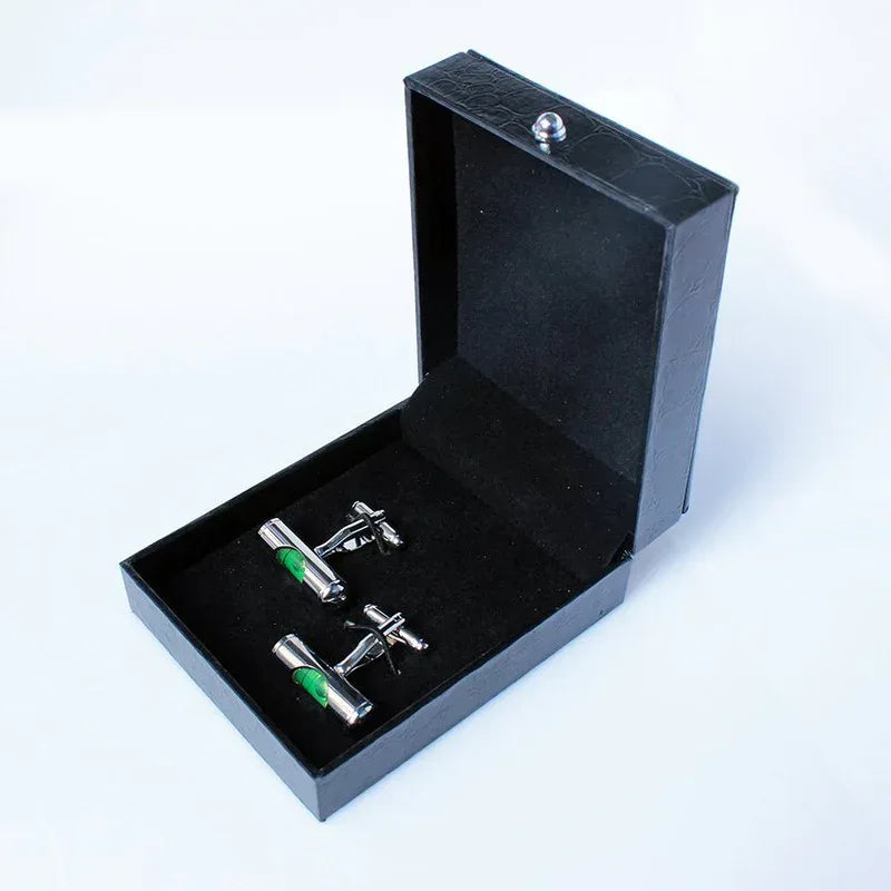 Bubble Level Cufflinks - Snagva