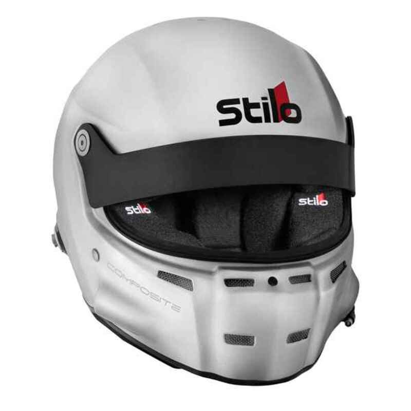 Top view highlighting ventilation vents on grey Stilo ST5GT full face helmet.