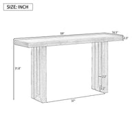 Uniquely Designed Oak Veneer Console Table with Distinctive Side