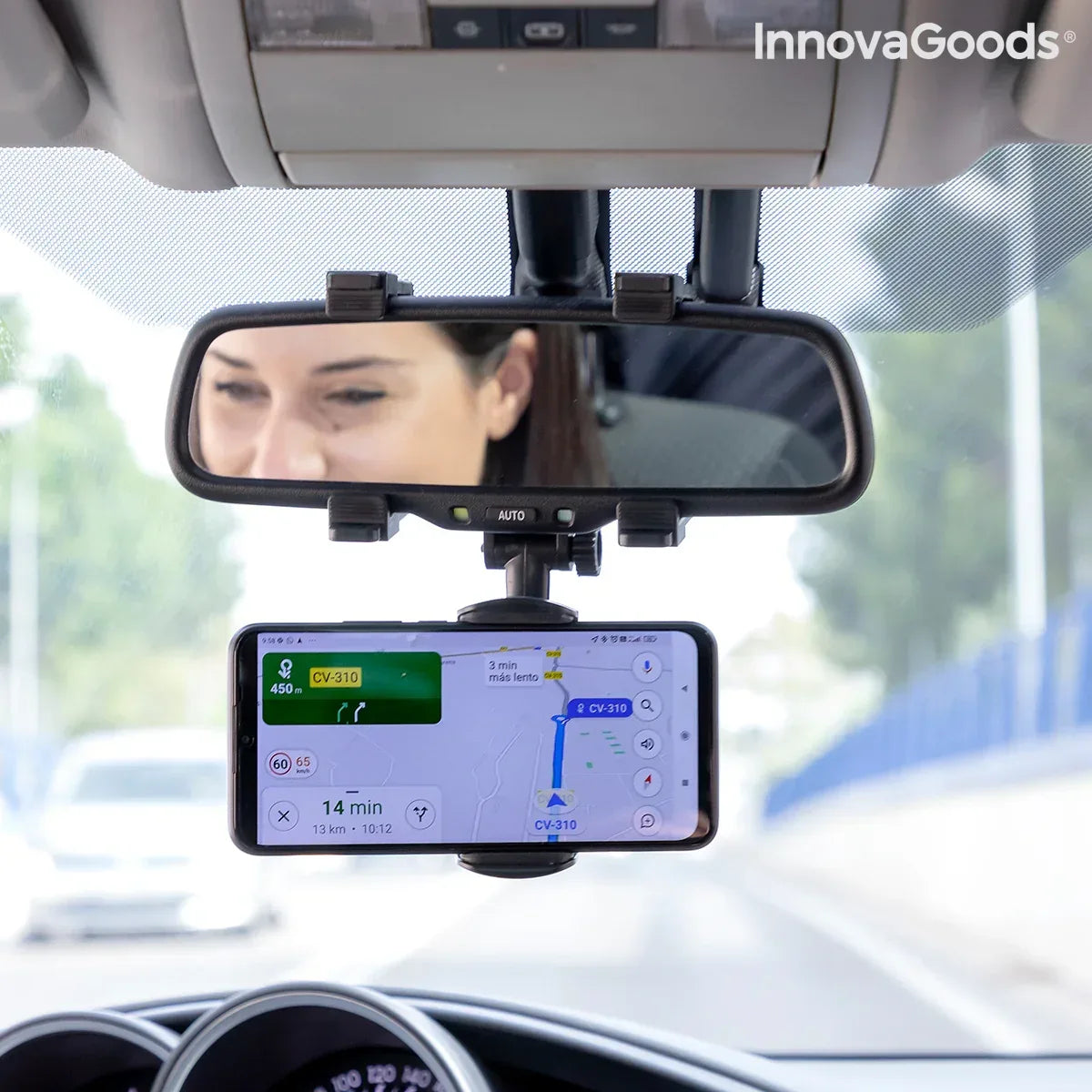 Smartphone Holder for Rearview Mirror Stropp InnovaGoods - Snagva