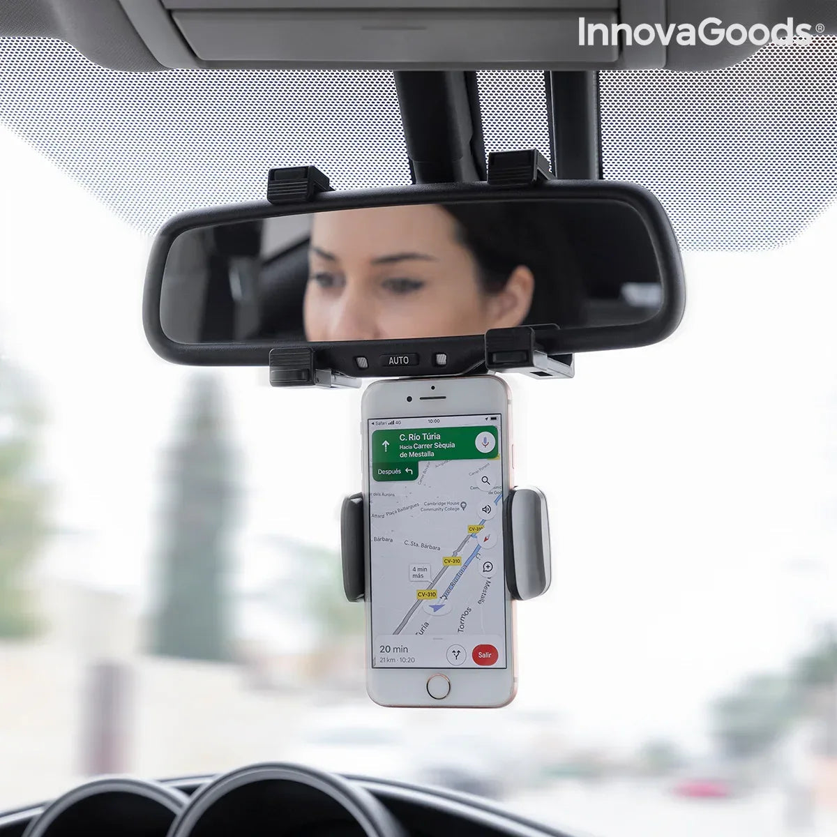 Smartphone Holder for Rearview Mirror Stropp InnovaGoods - Snagva