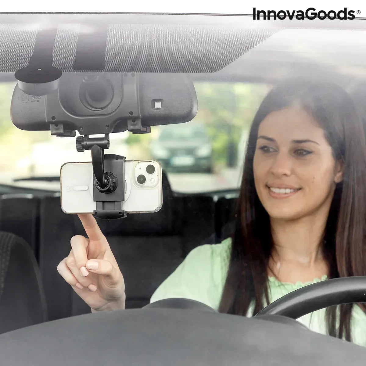 Smartphone Holder for Rearview Mirror Stropp InnovaGoods - Snagva