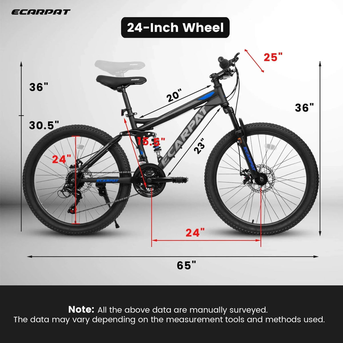 FlexRide™ 24 – 24" MTB Bike with Disc Brakes & 21-Speed Gears - Snagva
