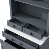 Modern 83.7inch High Kitchen Pantry, Freestanding Tall Kitchen Hutch