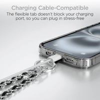 HyperGear TECHcessories Silver Chain with Black Vegan Leather - Snagva