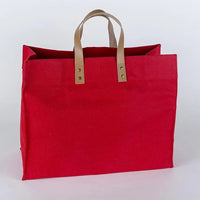 Box Tote Bag Canvas and Leather - Snagva