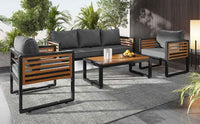 Large Size 4-pieces Outdoor Furniture sofa for 5 Person Conversation