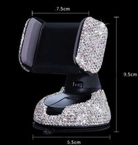 Multifunctional Air Outlet Diamond-encrusted Car Phone Holder - Snagva