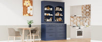 Modern 83.7inch High Kitchen Pantry, Freestanding Tall Kitchen Hutch