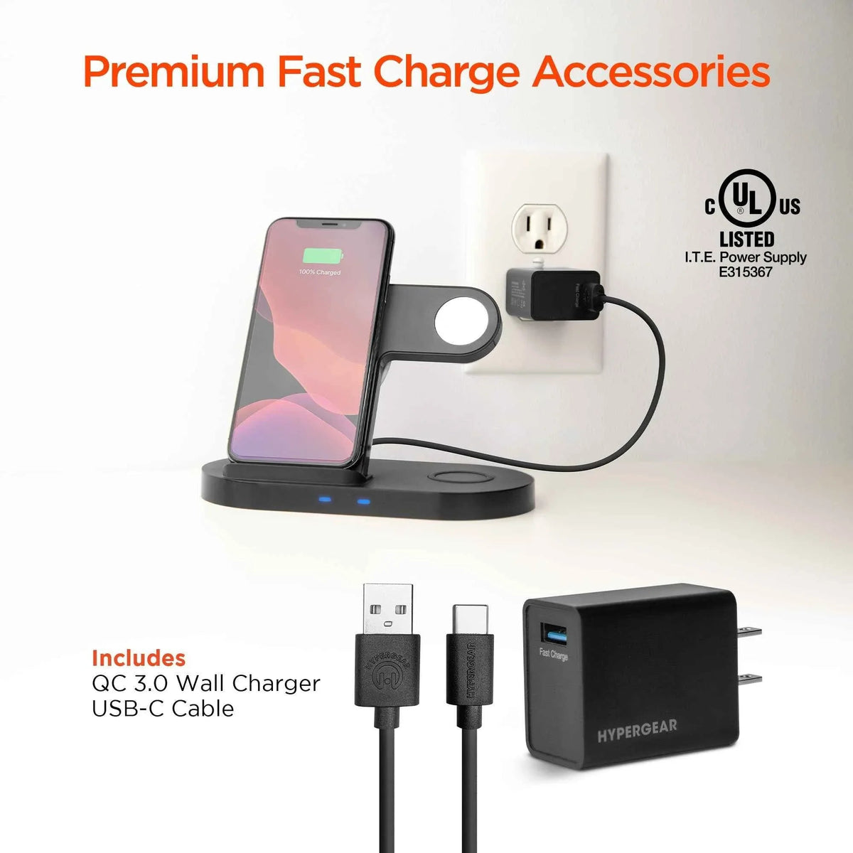 Hypergear 3-in-1 Wireless Charging Dock
