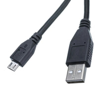 Black 3ft USB Type A to Micro B data cable compatible with ReFlex+ and ReFlex LITE devices.