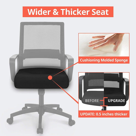 Ergonomic Mesh Office Chair With Lumbar Support And Breathable Back
