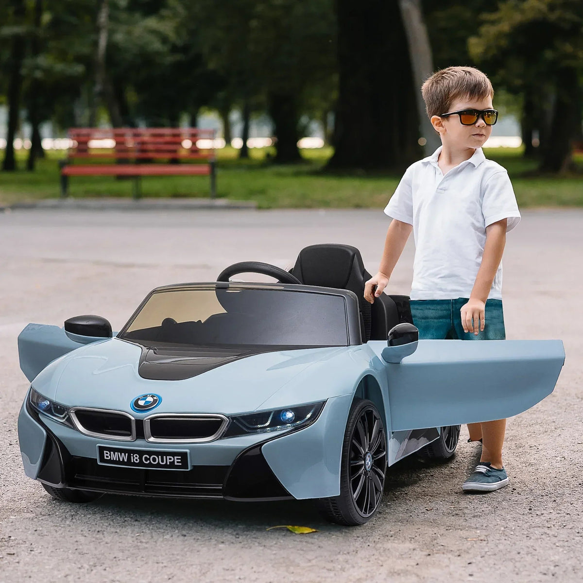 Aosom Licensed BMW I8 Coupe Electric Kids Ride-On Car 6V Battery - Snagva