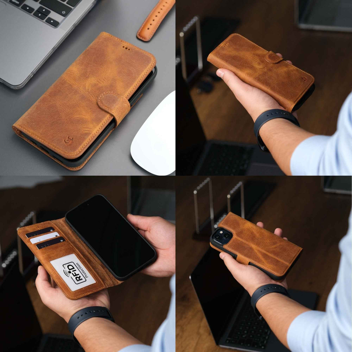 Casper Leather iPhone 14 Wallet Case | MagSafe