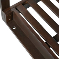 Acacia Wood Porch Swing Bed for Outdoor with Hemp Ropes - Full Size
