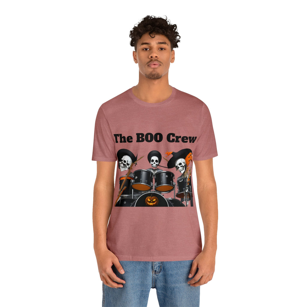 Halloween Boo Crew Skeletons Rock Band Unisex Jersey Short Sleeve Men'