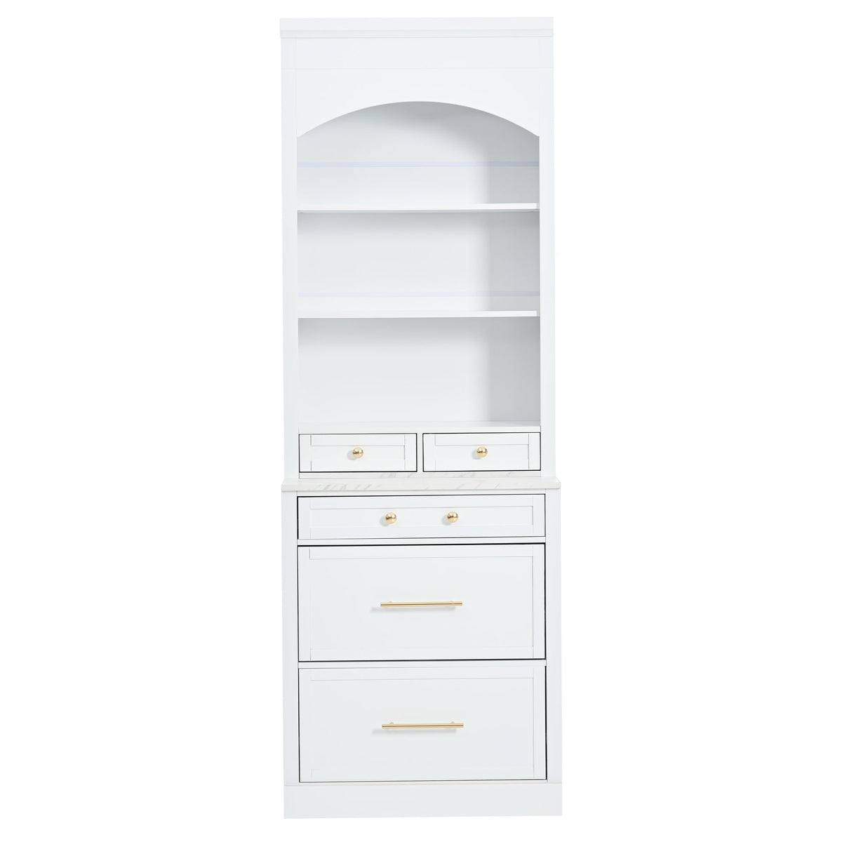 Modern 83.7inch High Kitchen Pantry, Freestanding Tall Kitchen Hutch