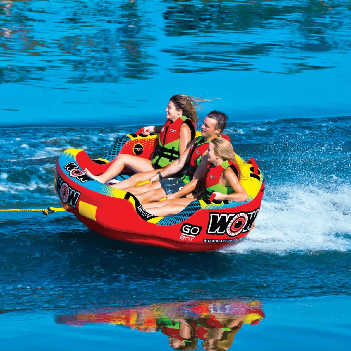 WOW Watersports Go Bot Towable Water Tube for 1 to 3 Riders - Snagva