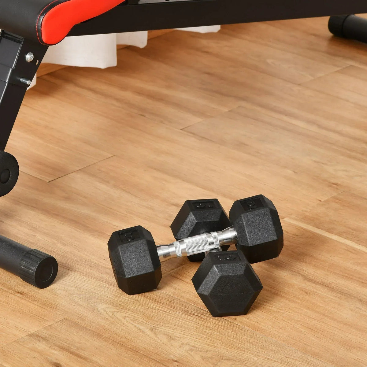 Soozier 20lbs Rubber Dumbbells Weight Set Dumbbell Hand Weight Barbell - Snagva