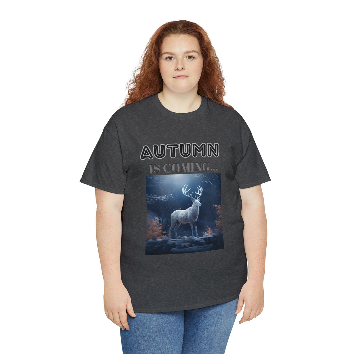Autumn is coming: Fall Vibes T-shirts | Deer Drinking Brook Leaves Cha