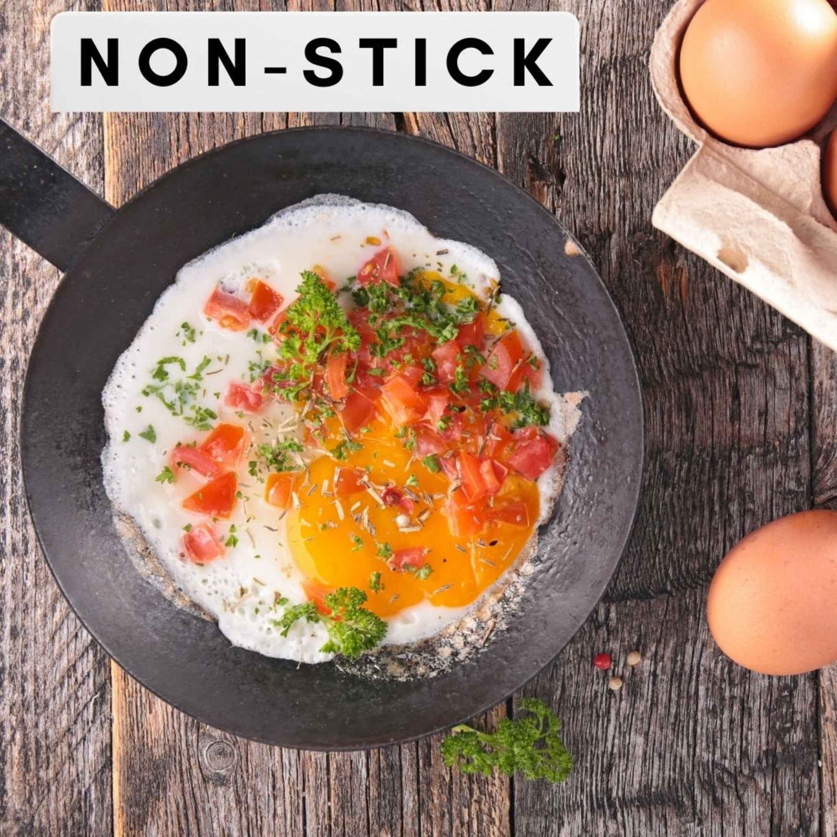 Cheftop nonstick frying pan with wooden spatula stirring vegetables inside