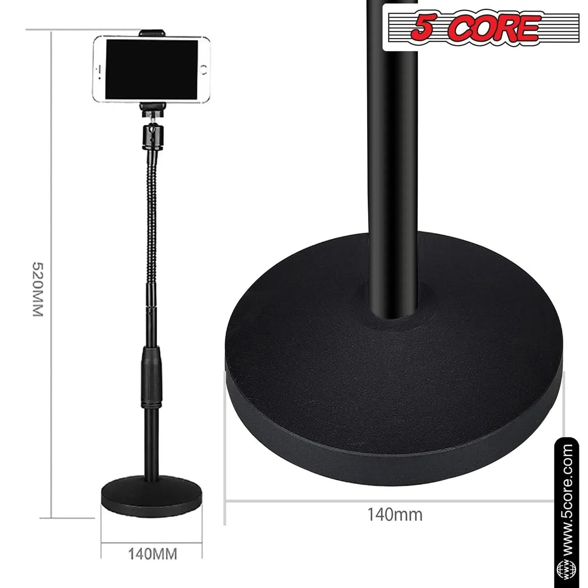 5Core Cell Phone Stand for Desk Adjustable Scissor Boom Arm Stands product image for TrustyMall.