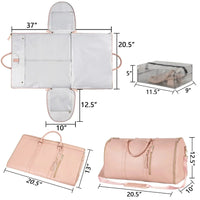 Large Capacity Travel Duffle Bag Women's Handbag Folding Suit Bag Waterproof Clothes Totes - Snagva