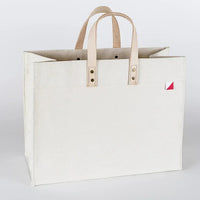 Box Tote Bag Canvas and Leather - Snagva