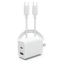 HyperGear 30W PD Dual Wall Charger + USB-C to USB-C - Snagva