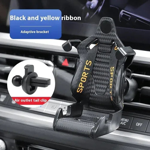 Racing Seat Shape Car Phone Holder Auto Air Vent Mobile Phone Clip 360 - Snagva