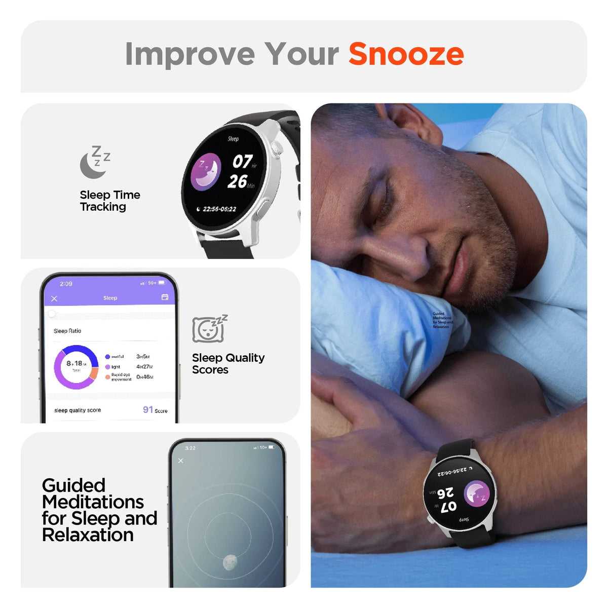 Battery life indicator of HyperGear Smartwatch with a full charge lasting up to 7 days.