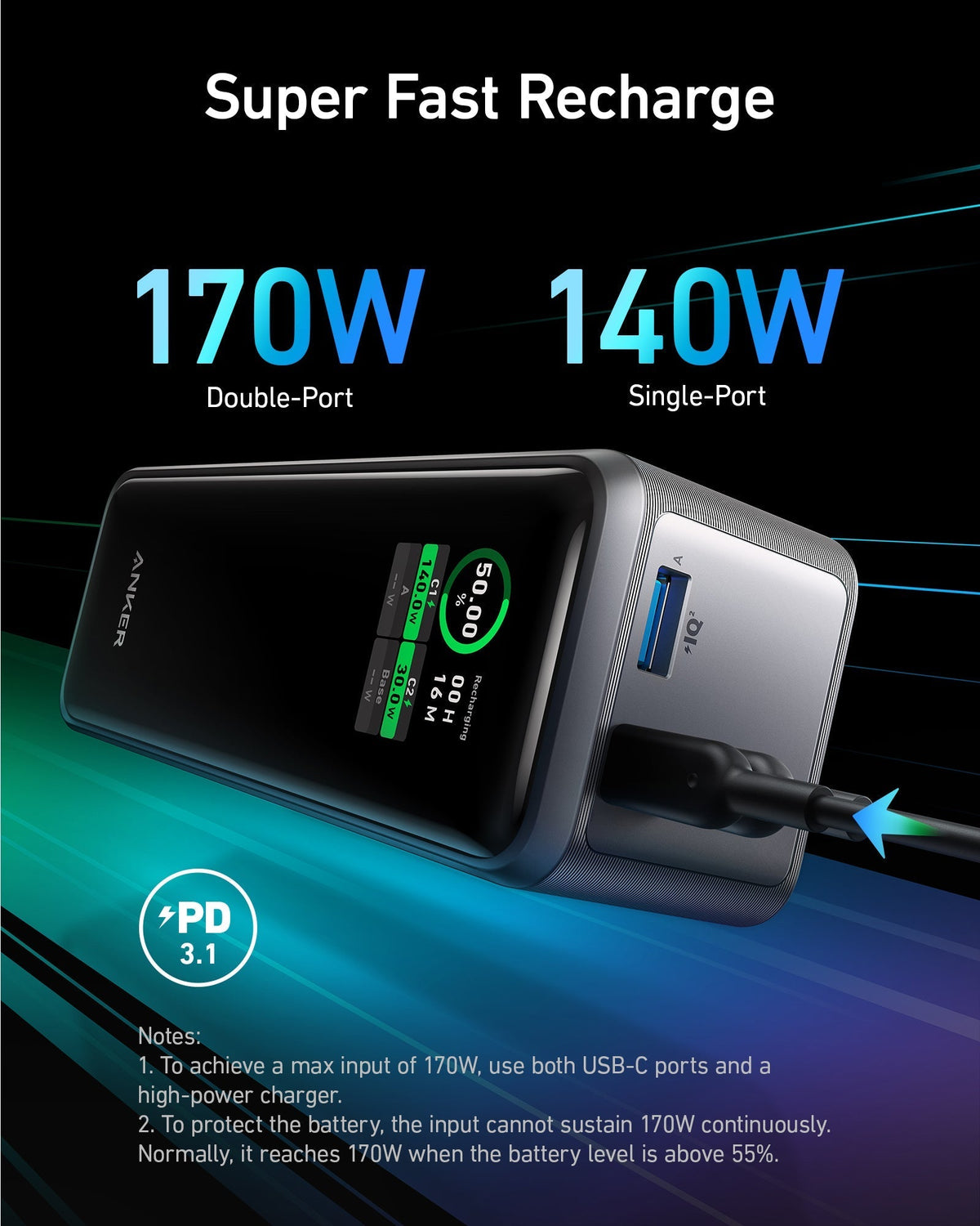 Anker Prime Power Bank 27K 250W - product view 5