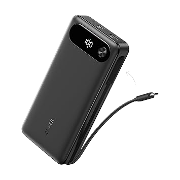 Anker Power Bank 20K 87W with built-in USB-C cable